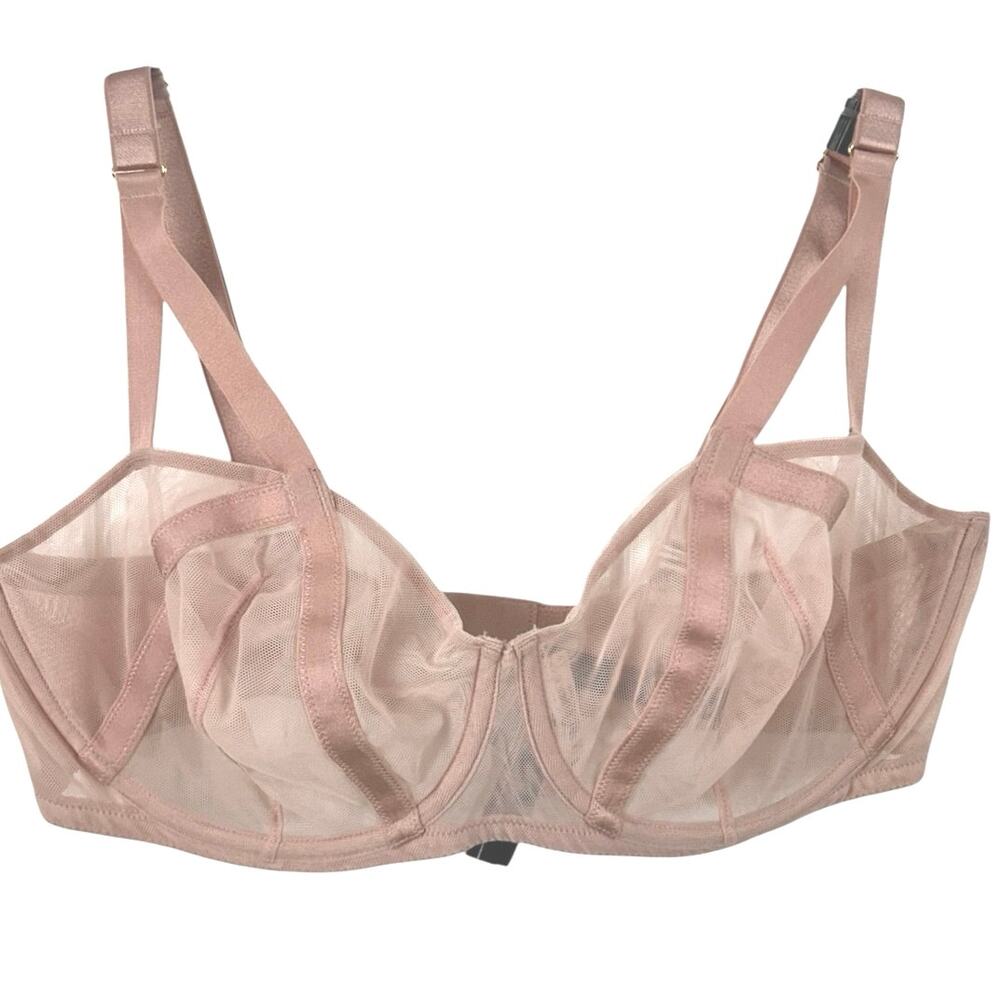 NWT Victoria’s Secret Very Sexy Bra 38DD Unlined Balconette Sheer Mesh Mauve